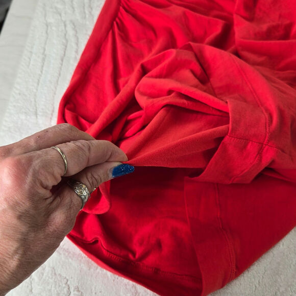 MNG by Mango EUC stretchy mini dress Small fire red orange - Picture 11 of 17